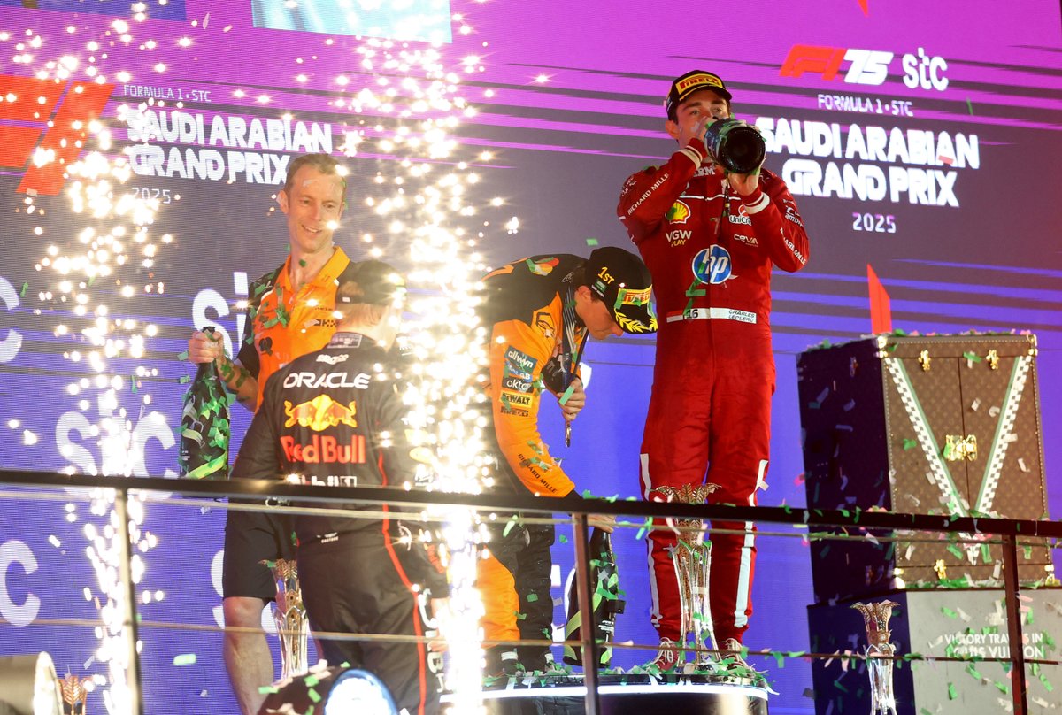 Formula 1 (@f1) on Twitter photo Back on the podium! π₯
<a href="/Charles_Leclerc/">Charles Leclerc</a> secures Ferrari's first Grand Prix podium of the season πΎ
#F1 #SaudiArabianGP Back on the podium! π₯
<a href="/Charles_Leclerc/">Charles Leclerc</a> secures Ferrari's first Grand Prix podium of the season πΎ
#F1 #SaudiArabianGP