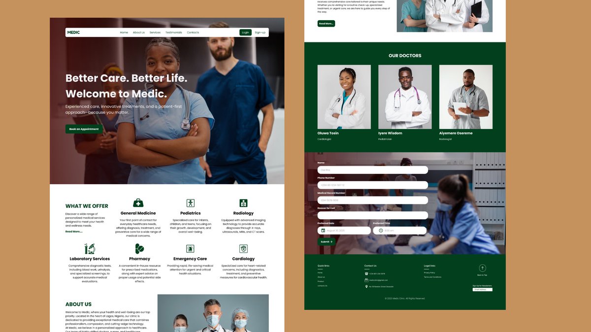 I designed this hospital website
tell me what you think about it