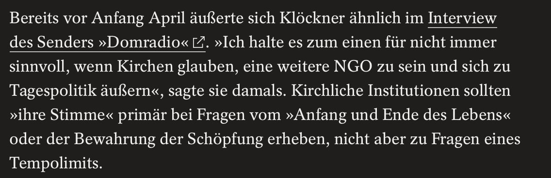 Unsere neue Bundestagspräsidentin von der Christlich Demokratischen Union ist der Meinung, die Kirchen sollten öfter Schweigen und sich nur zu Fragen von Anfang und Ende des Lebens äußern. 

Da bleibt mir ernsthaft die Spucke weg.