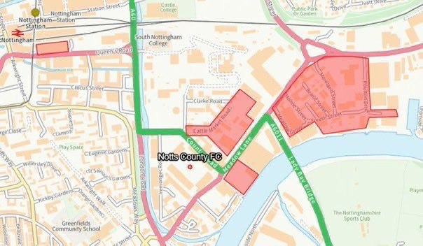 Travelling to <a href="/Official_NCFC/">Notts County FC</a> v <a href="/CTFCofficial/">Cheltenham Town</a> tomorrow and require parking… there are numerous private parking around Cattle Market Rd and Meadow Lane, as well as a large multi-storey besides the train station.