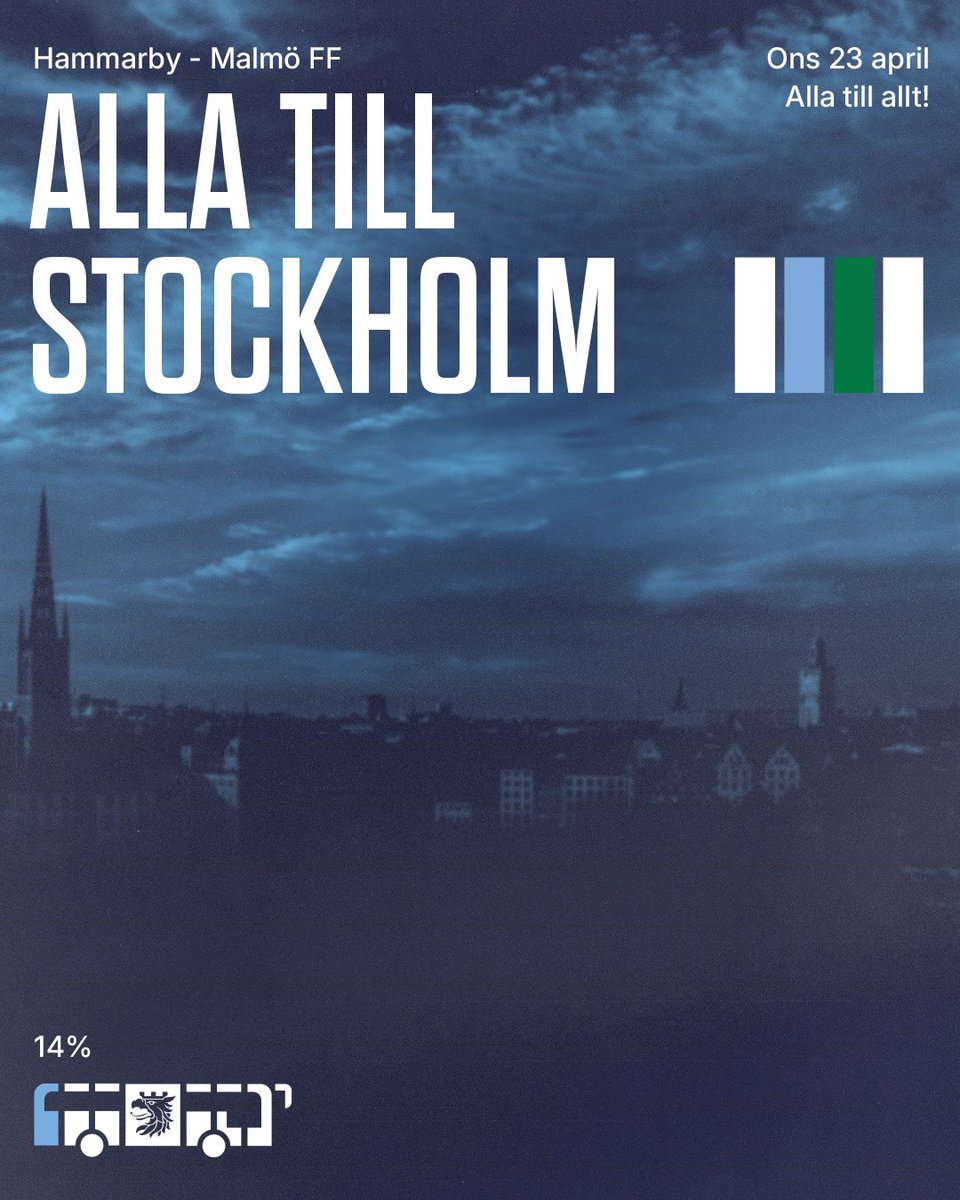 Ännu en gång går bussen mot Stockholm. Stötta pågarna på plats mot Hammarby på onsdag! Länk till biljetter och övrig information finns via länken i vår bio. 

Alla till Stockholm, alla till allt!