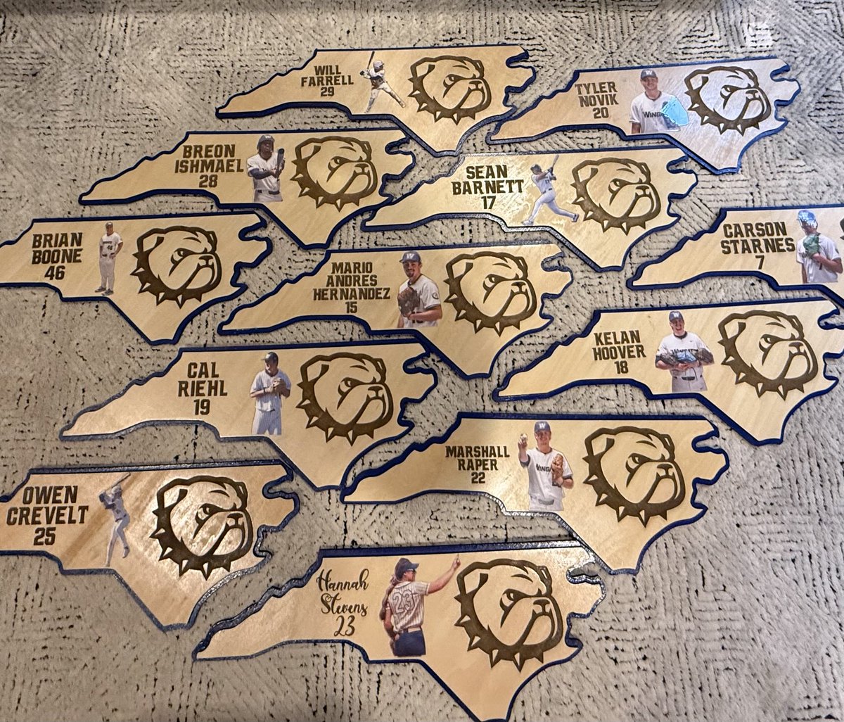 ChrisHunter920's tweet photo. Huge shout out to Wingate Baseball Mom’s for allowing me to do the senior gifts again this year! ⁦@WU_Bulldogs⁩ https://t.co/U50o9EoP7P