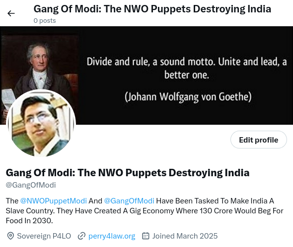 Tariff Wars In The New World Order (@tariffwar) on Twitter photo Deep State uses lies, deception, propaganda, etc to fool people and make them panic. Stop being distracted and ask who is running this global shit show x.com/IMPraveenDalal…? 130 crore Indians would soon beg for food as <a href="/NWOPuppetModi/">NWO Puppet Modi And @HorrorsOfIndia</a> and Modi Gang have sold India. Trump Deep State uses lies, deception, propaganda, etc to fool people and make them panic. Stop being distracted and ask who is running this global shit show x.com/IMPraveenDalal…? 130 crore Indians would soon beg for food as <a href="/NWOPuppetModi/">NWO Puppet Modi And @HorrorsOfIndia</a> and Modi Gang have sold India. Trump