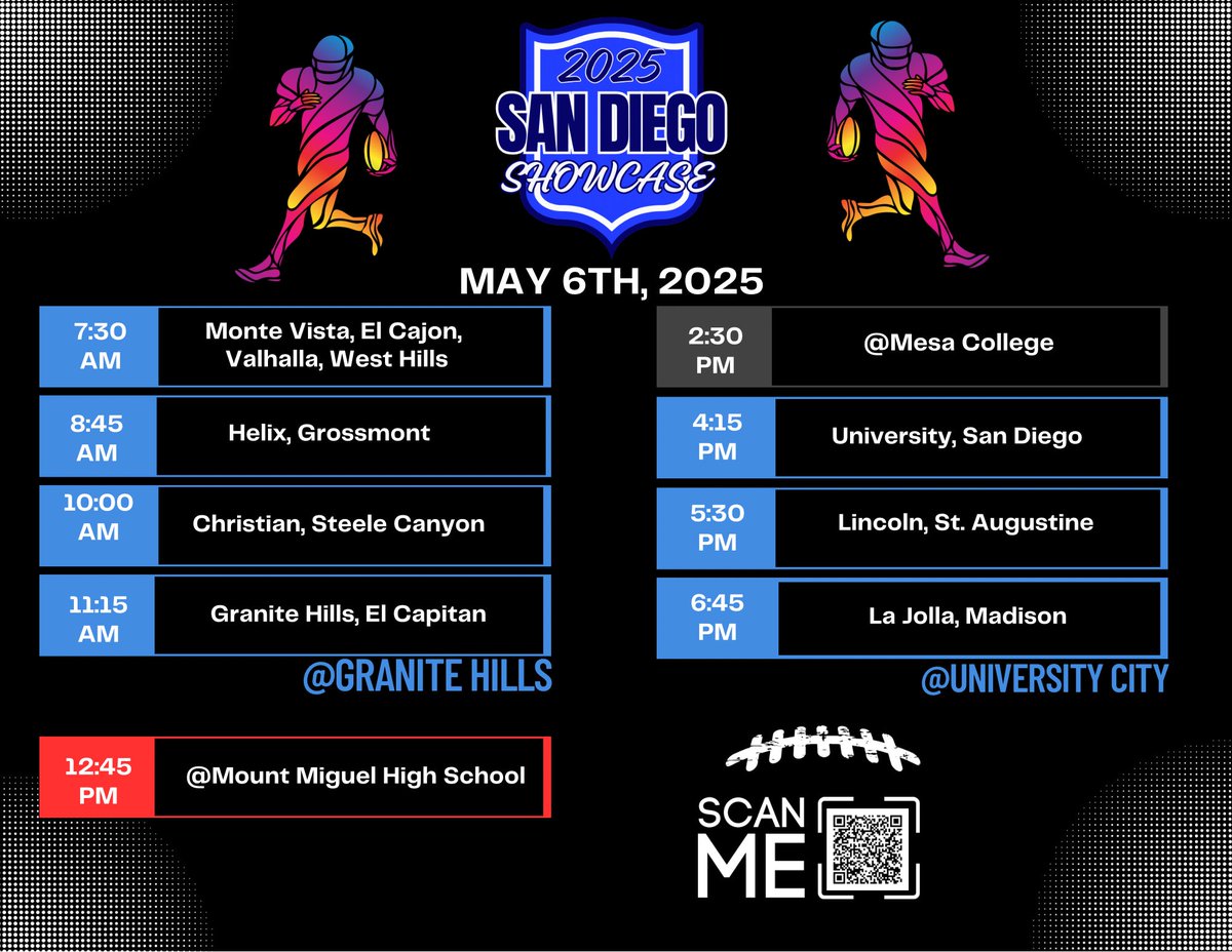 Vincent San Filippo (@coachvinniedc) on Twitter photo Coach Cobbs putting together another Showcase for the County! Come out and see some great players and don’t miss the North County showcase too coaches! <a href="/granitehillsfb/">Granitehillsfootball</a> Coach Cobbs putting together another Showcase for the County! Come out and see some great players and don’t miss the North County showcase too coaches! <a href="/granitehillsfb/">Granitehillsfootball</a>
