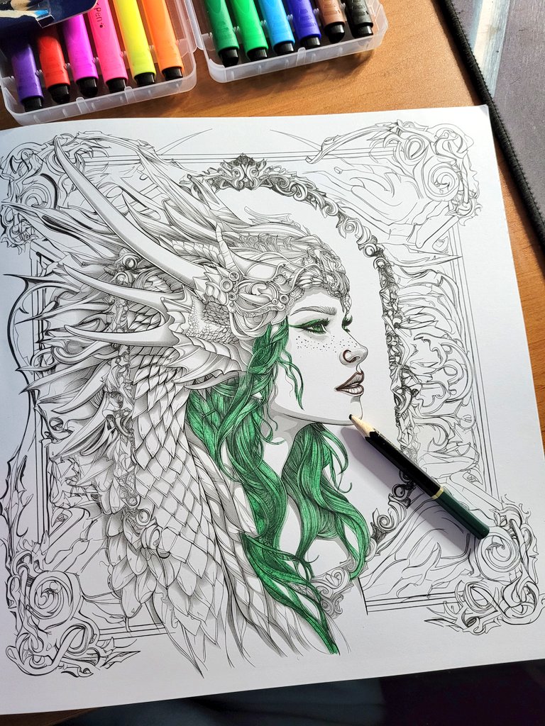 MooniaDg's tweet photo. 🌙✨️Designing and colouring to pass the time and get away from it all! 🎨🖼✨️🌙
#woman #girl #photo #photos #drawing #picture #selfie #womanpic #coloriage #passetemps  #dessiner #colorier https://t.co/m0dAppLmq2