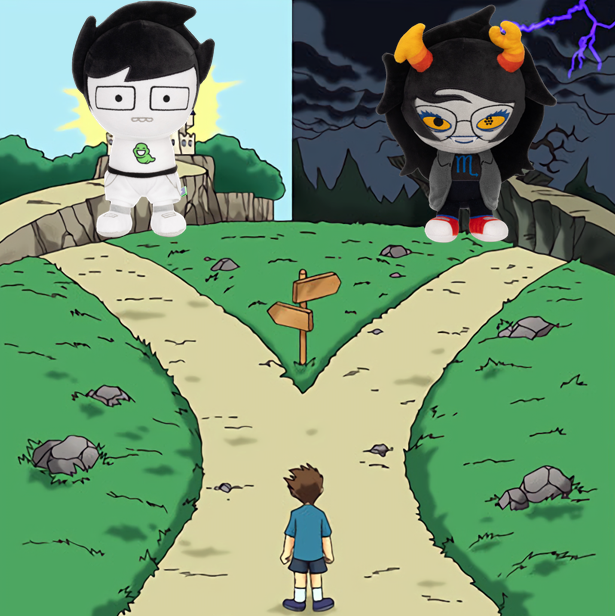 LHuxlux's tweet photo. Homestuck fans deciding which plush should they get feels like this: https://t.co/NMJGhku5T1
