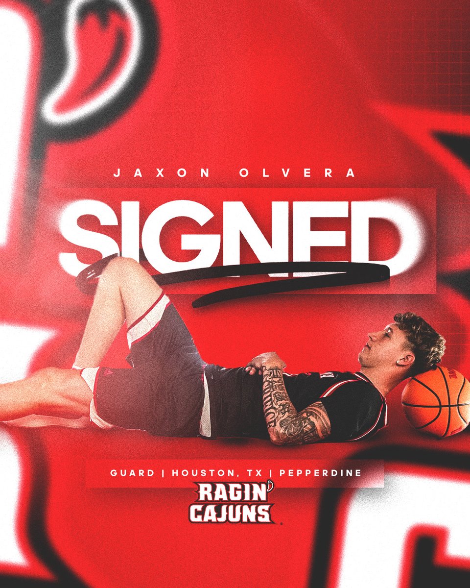 𝐒𝐈𝐆𝐍𝐄𝐃 🖊️ 

Welcome, <a href="/Jaxon2023/">jaxon olvera</a>, a transfer from Pepperdine

🏀 Scored career-high 2⃣7⃣ against Gonzaga
🏀 Made 7⃣ starts last season at Pepperdine, helping them reach the WCC semifinals
🏀 Shot 3⃣3⃣% from 3⃣ last year

#GeauxCajuns