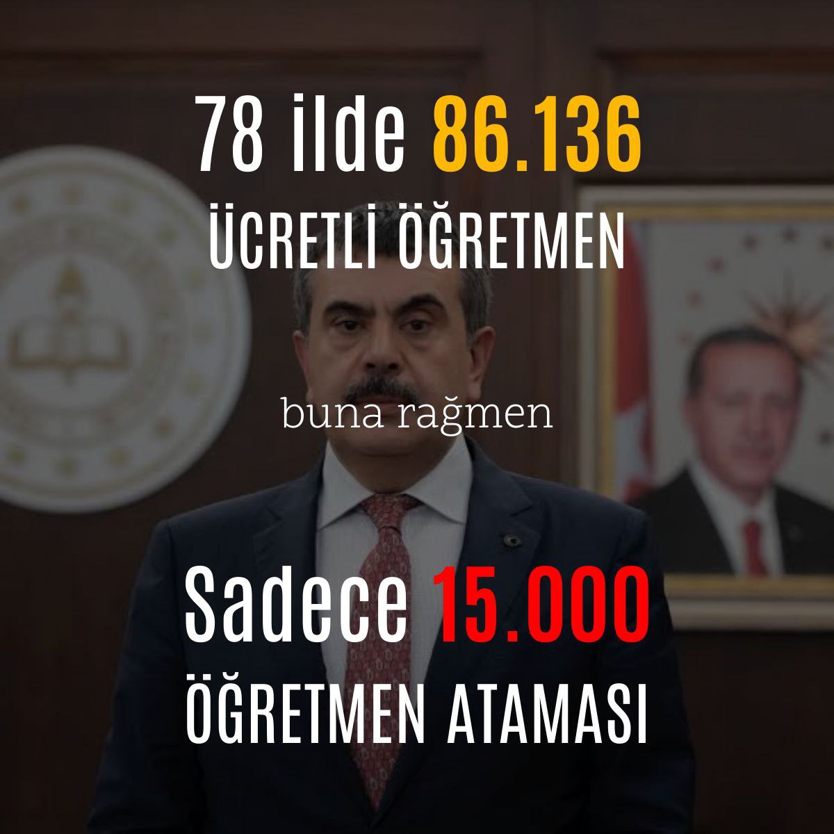 Felsefegrubu23's tweet photo. 'Bundan sonra ücretli sayısı kadar, emekli olan öğretmen sayısı kadar alım yapılacak .' deyip 15 bin atama yapmak....
Hakkımız olan atamayı, alımı talep ediyoruz Sayın @RTErdogan 
@tcmeb
@memetsimsek
@Yusuf__Tekin
#Kpss2024AtamasındaKıyımVar https://t.co/GOA80c2aK0