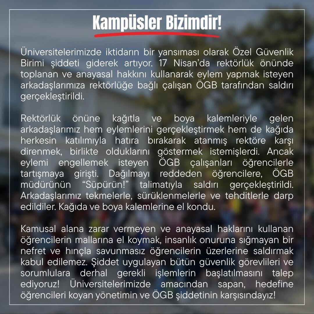 Kampüsler Bizimdir!
