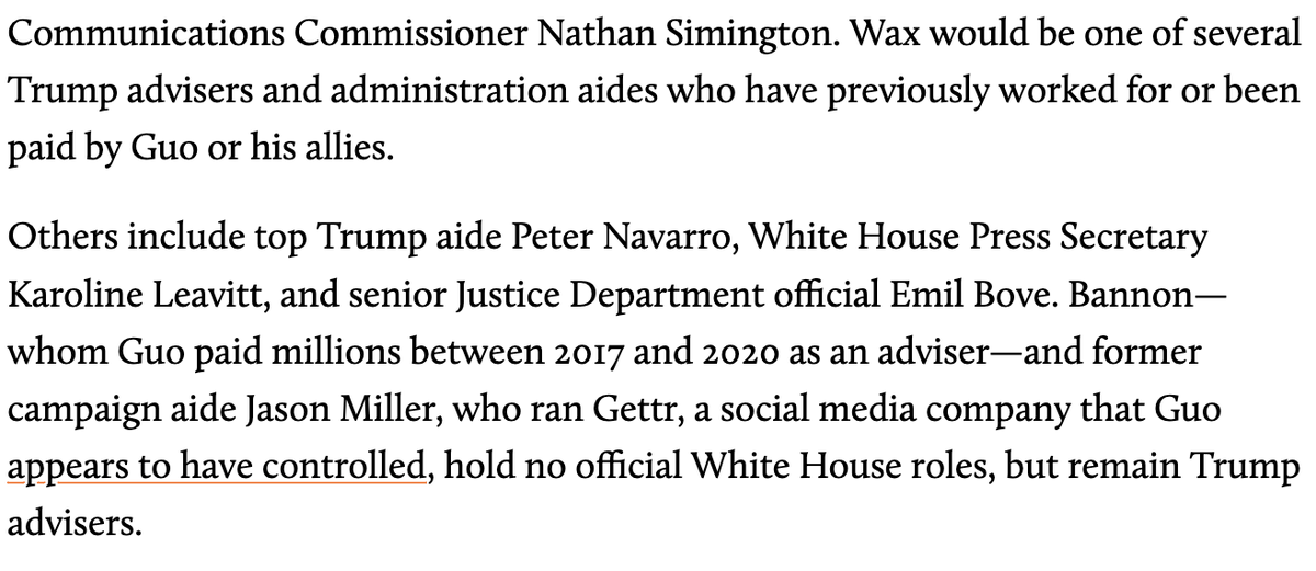 Miles Guo is in jail, but many people who have worked for him are in the White House, or elsewhere in the Trump administration. motherjones.com/politics/2025/…