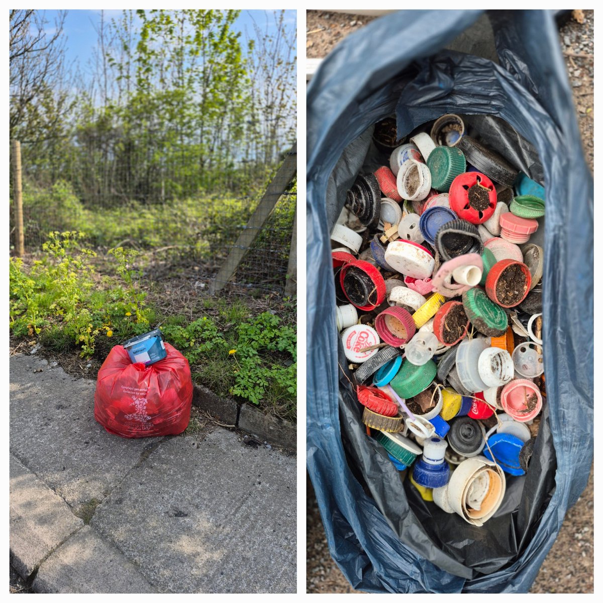 Kittylitterpic1's tweet photo. A couple of hours spent at #Aberthawbeach filled a bag with #plasticpollution.  Just some of what I picked up today.  #take3forthesea #beachclean #2minutebeachclean #flotsamarmy #smartieslidsonthebeach https://t.co/ti19HQgPX3