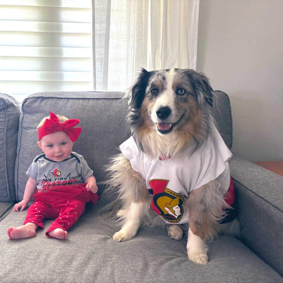 mrs_Fitzgerald1's tweet photo. @Senators @Media_Sens @TSN1200 

These two are ready to cheer loud tonight!!❤️🖤🤍 #gosensgo https://t.co/jk74vekIfK