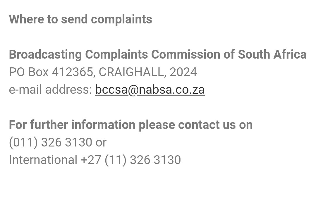 BigFlex30's tweet image. Guys here are the contacts for BCCSA, we can get this show canceled by tomorrow please let's do a mass report. Let's teach Moja Love a lesson 

#IsencaneLengane