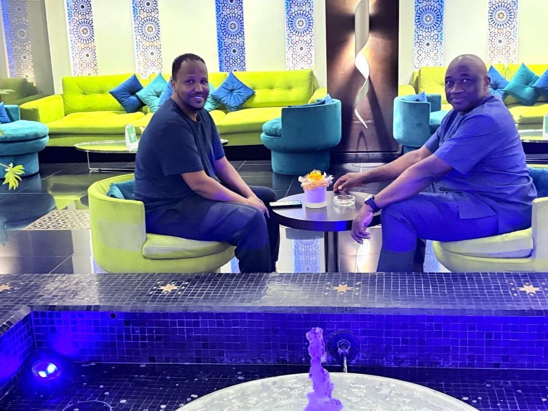 Pleasure to catch up with my brother Kennedy from Nigeria-A legal and security practitioner at Rabat, Morocco to night. Kennedy was the FEIT  technical security expert throug AU that supported us during the 2020/2022 Somalia National election . Please to reconnect again.