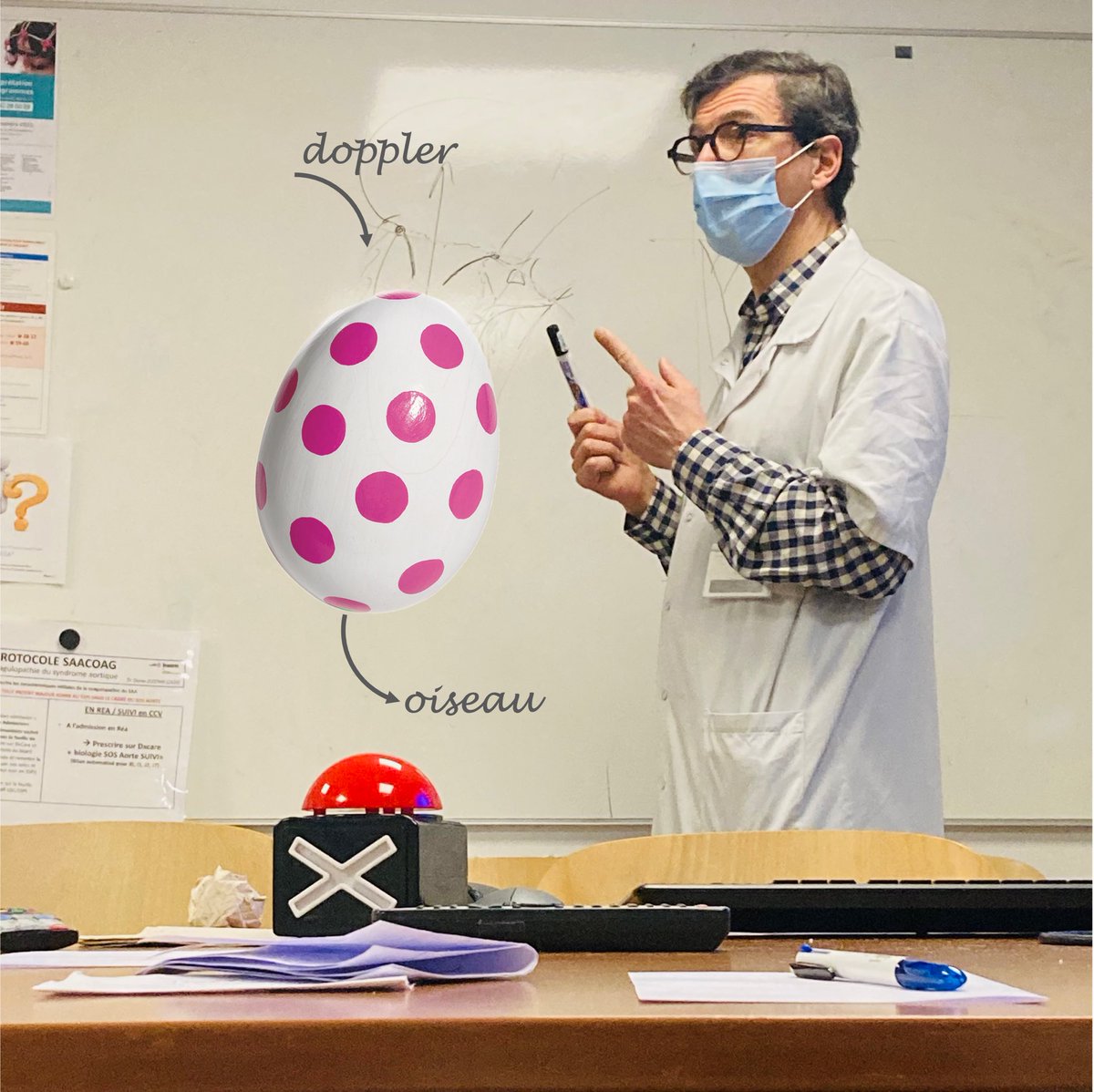 Anesthesie.Reanimation.HEGP (@anesth_rea_hegp) on Twitter photo « Rappelez-vous que l’aspect de la coquille prédit l’avenir. Ici, ce sera un Turdus fumigatus, bien sûr ».
Joyeuses Pâques
<a href="/HopitalPompidou/">Hôpital européen Georges-Pompidou AP-HP</a> <a href="/SFAR_ORG/">SFAR Anesthésie Réanimation</a> <a href="/AJARFrance/">AJAR France 🇫🇷</a> #Venchi <a href="/pierremarcolini/">Maison Pierre Marcolini</a>
<a href="/contactfnir/">Fédération Nationale des Infirmiers de Réanimation</a> <a href="/afisar/">AFISAR</a> <a href="/Leonidas/">Leonidas Chocolats</a> « Rappelez-vous que l’aspect de la coquille prédit l’avenir. Ici, ce sera un Turdus fumigatus, bien sûr ».
Joyeuses Pâques
<a href="/HopitalPompidou/">Hôpital européen Georges-Pompidou AP-HP</a> <a href="/SFAR_ORG/">SFAR Anesthésie Réanimation</a> <a href="/AJARFrance/">AJAR France 🇫🇷</a> #Venchi <a href="/pierremarcolini/">Maison Pierre Marcolini</a>
<a href="/contactfnir/">Fédération Nationale des Infirmiers de Réanimation</a> <a href="/afisar/">AFISAR</a> <a href="/Leonidas/">Leonidas Chocolats</a>