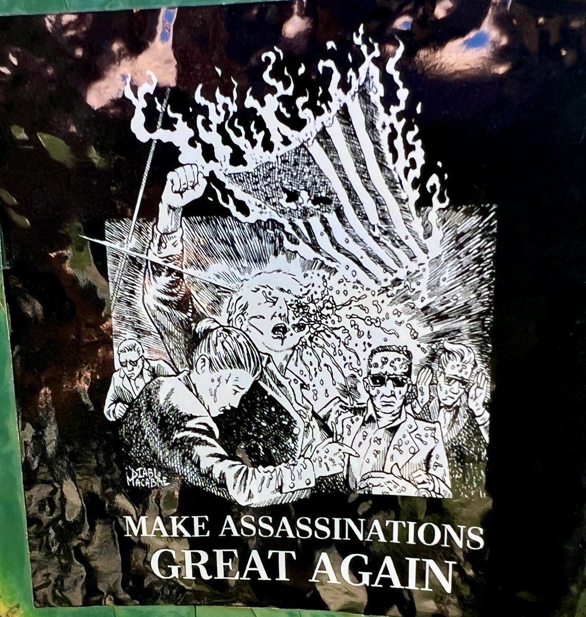 andrew_goetze's tweet image. A lovely, early morning hike in honor of a very special person’s birthday is marred by hateful &amp;amp; sick stickers from the Tesla-scratching crowd. 
#FBI #VCSheriff