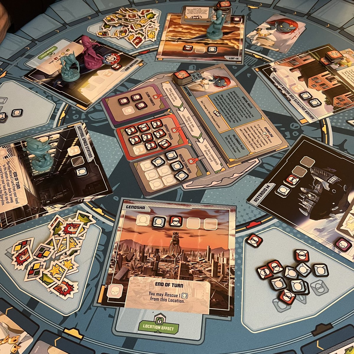 While I don’t celebrate many of these holidays, they always make me miss my family back home. Especially when I am alone here.

Thankful for my friends who agreed to keep me company and share the holiday with some #boardgames

We played My Father’s Work and Marvel United: X-men!