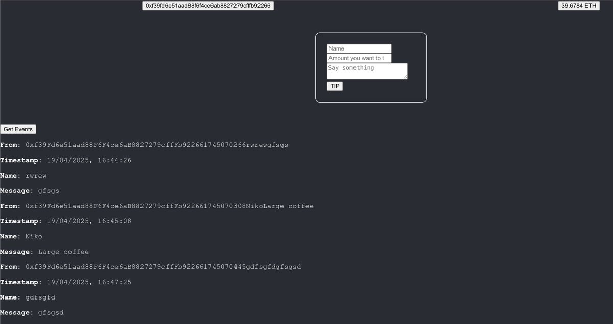 0x_ntn's tweet photo. 🚀 Day 64 of my blockchain dev journey:

I'll focus on:
✅ UI/UX improvements
✅ Wrote tests &amp; 
✅ Deploy the app on Vercel
✅ Deploy the smart contract on testnet 

Demo - soon
Link to repo 👇
#BuildInPublic #Solidity #Web3 #EthersJS https://t.co/1QpAAzBOlU