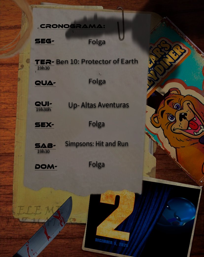 SpringjawLives's tweet photo. ⚠️CRONOGRAMA⚠️
#Ben10 #ben10classic  #Up #Simpsom #VtuberBrbr #Vtuber #FNAF https://t.co/6rmucPBTqz