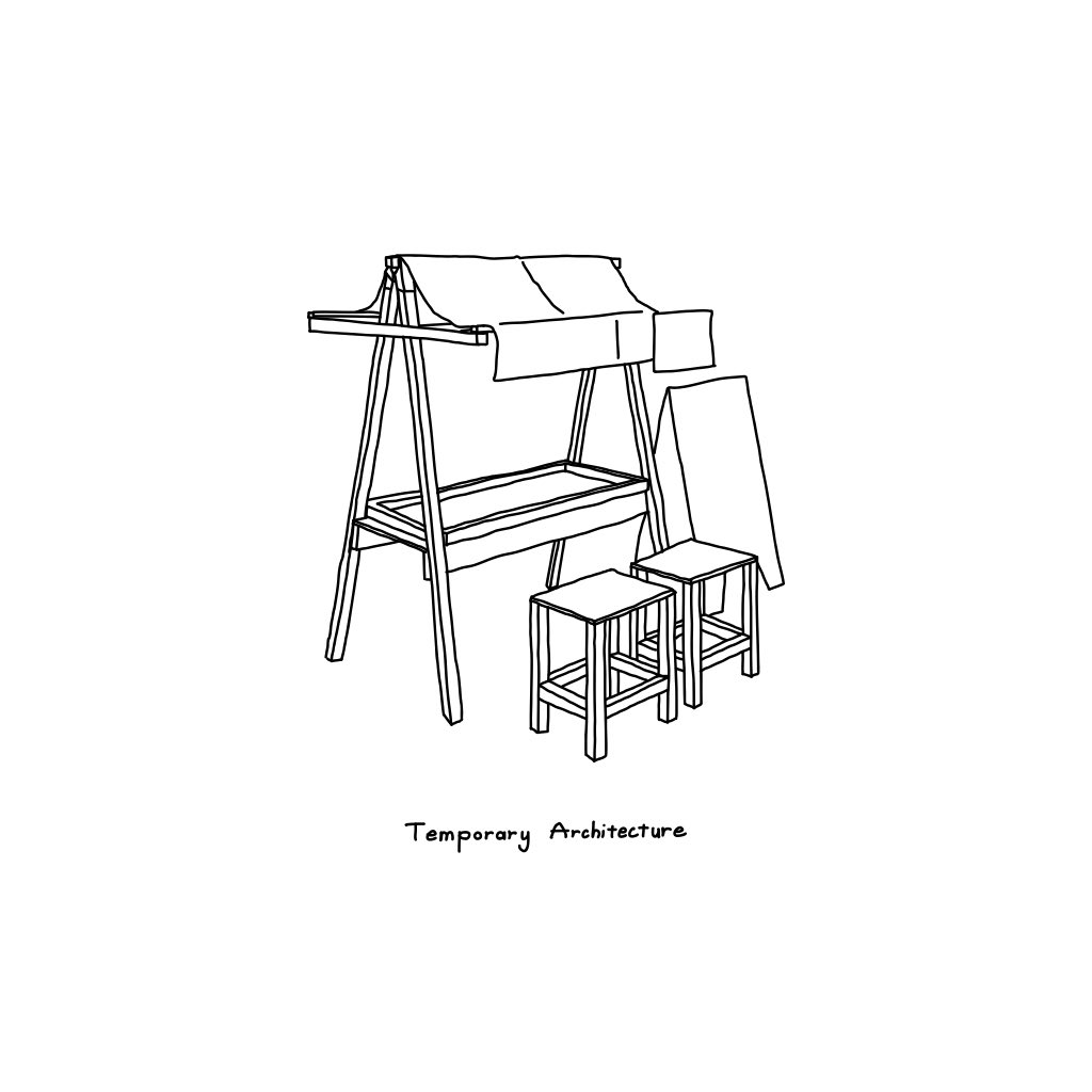 architistamemo's tweet photo. 1000コ描いたら建築家になれるメモ　79

テンポラリー(仮設性)

屋台やストリートファニチャーのような、一時的なプレイスメイキングを行う際に建築が帯びる性格。
社会実験や場づくりの中のプロセスで、思い描くヴィジョンを実現する為の手段の一つであり、またコミュニティを築くきっかけともなる。 https://t.co/I9yWWQ9T50