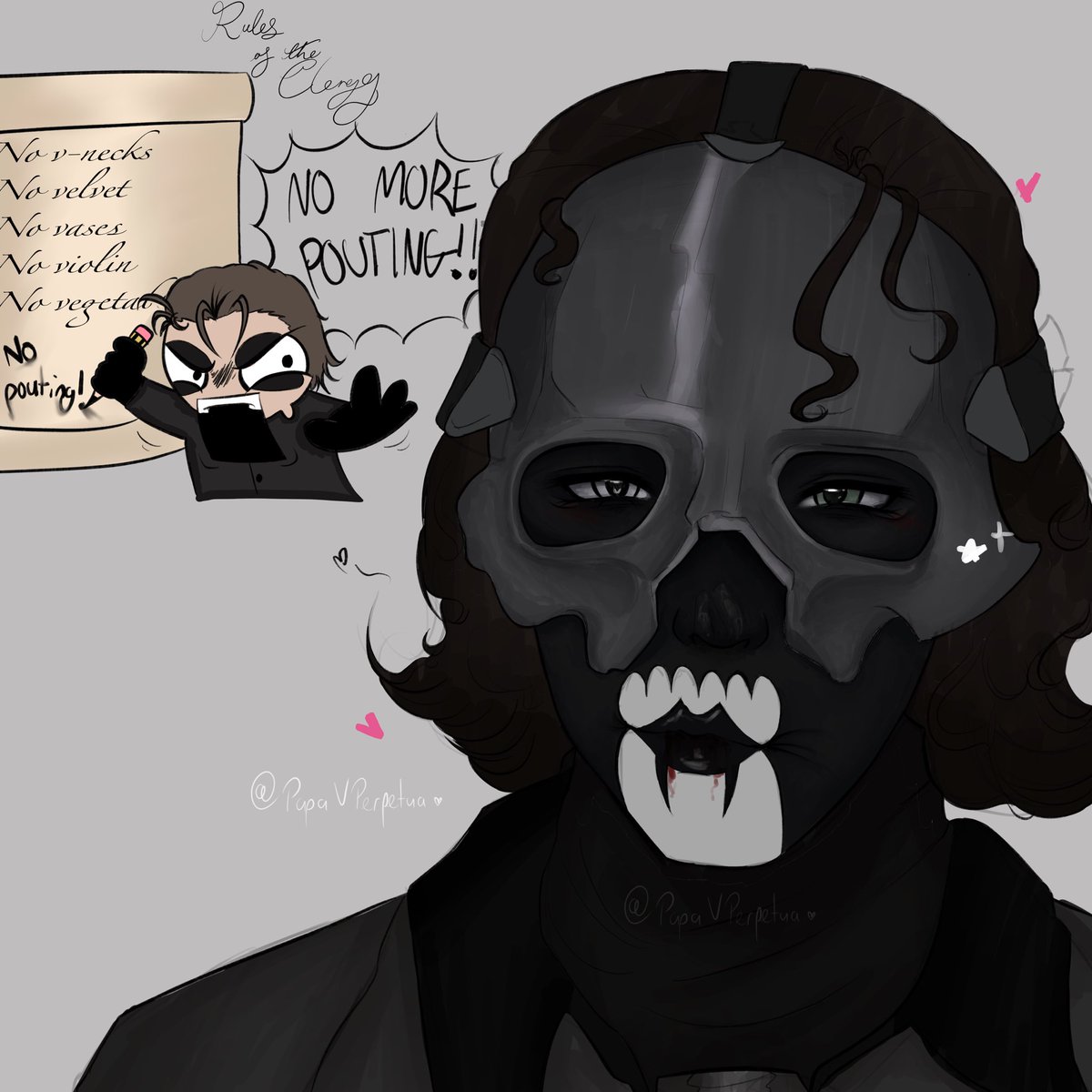 silly papa drawing while i try fight off art block😔😔 i love poutpetua