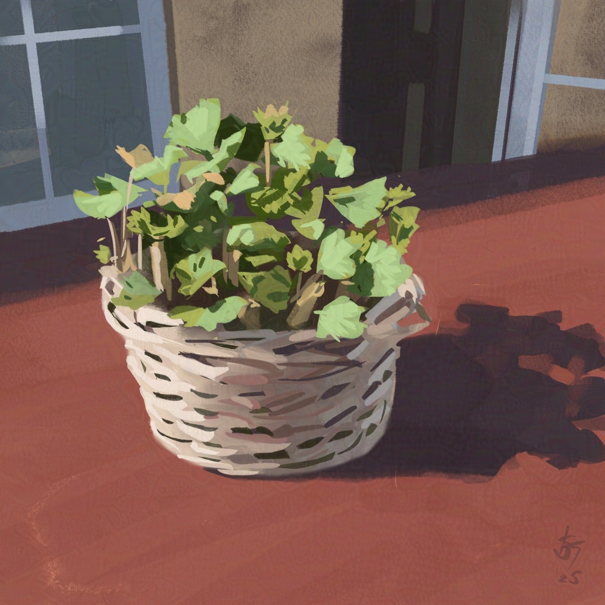 SaskleArt's tweet photo. Day 19/30 of #pleinairpril2025
Theme: Plant
Hosted by @warriorpainters 

Tried my hand at the popular lasso tool style, but ended up using my go-to brush. https://t.co/eOSmBqREhn