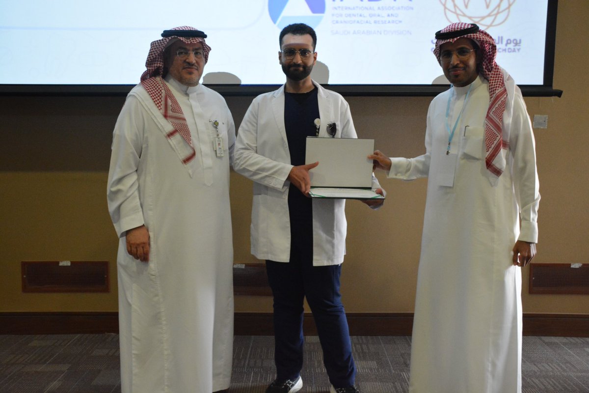 KSAU HS CARD 2025 Research Competition Winners

Oral Presentations – Interns

2nd place 

Dr. Mohammed Alsuhaibani: The Prevalence of Remakes in Fixed Prosthodontic Indirect Restorationsin Dental Laboratories in Riyadh, Saudi Arabia.