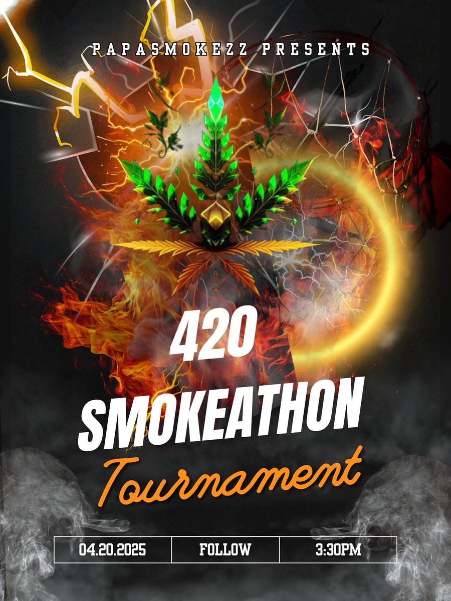 PAPASMOKEzz's tweet photo. 🚨 SMOKETHON IN 30 MINS ‼️

Get ya shit packed and ready to SMOKE 💨🔥
We live at 3:30PM — don't miss it!

🌿 420 SMOKEATHON TOURNAMENT
🎮 Vibes. Smoke. Chaos.
🟢 https://t.co/wkDFnLrGea

#Smokeathon #420Stream #Papasmokezz #KickStreamers #kick #Canada https://t.co/43PZUJRgZN