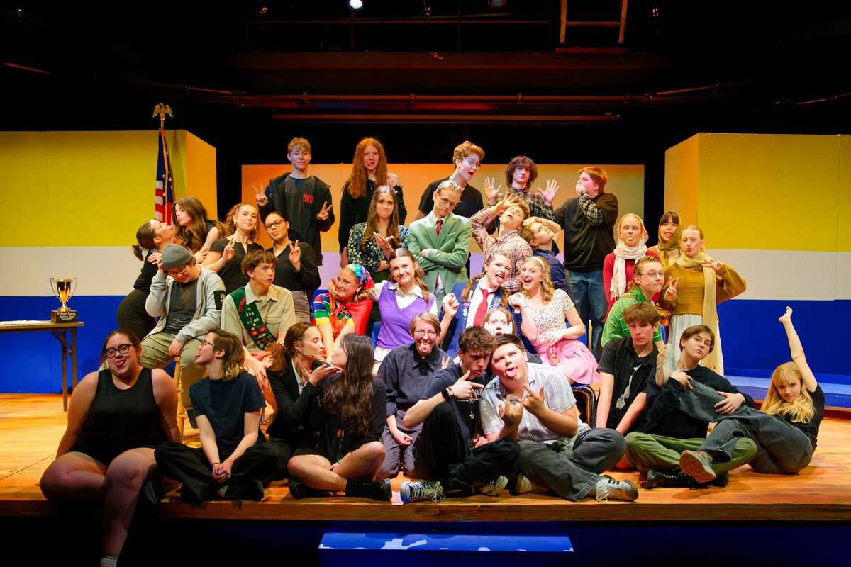 That's a wrap on a wonderful production! 

Our Repertory Class sold out all four performances of "The 25th Annual Putnam County Spelling Bee!" Thanks to all the hard work by cast and crew to stage this amazing show!

Up next: the New Works Theatre and Film Festival 5/3.