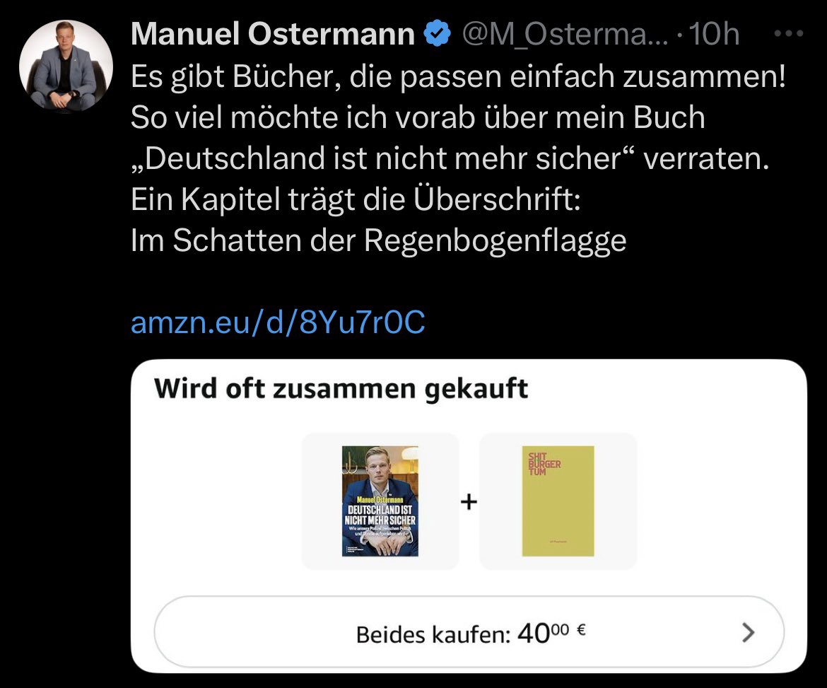 Fänd ja „Mein Kampf“ passender. Aber jut. #ostermann