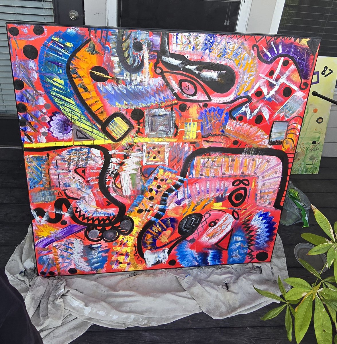 Largest one yet 48x48 i call it "quantom static"