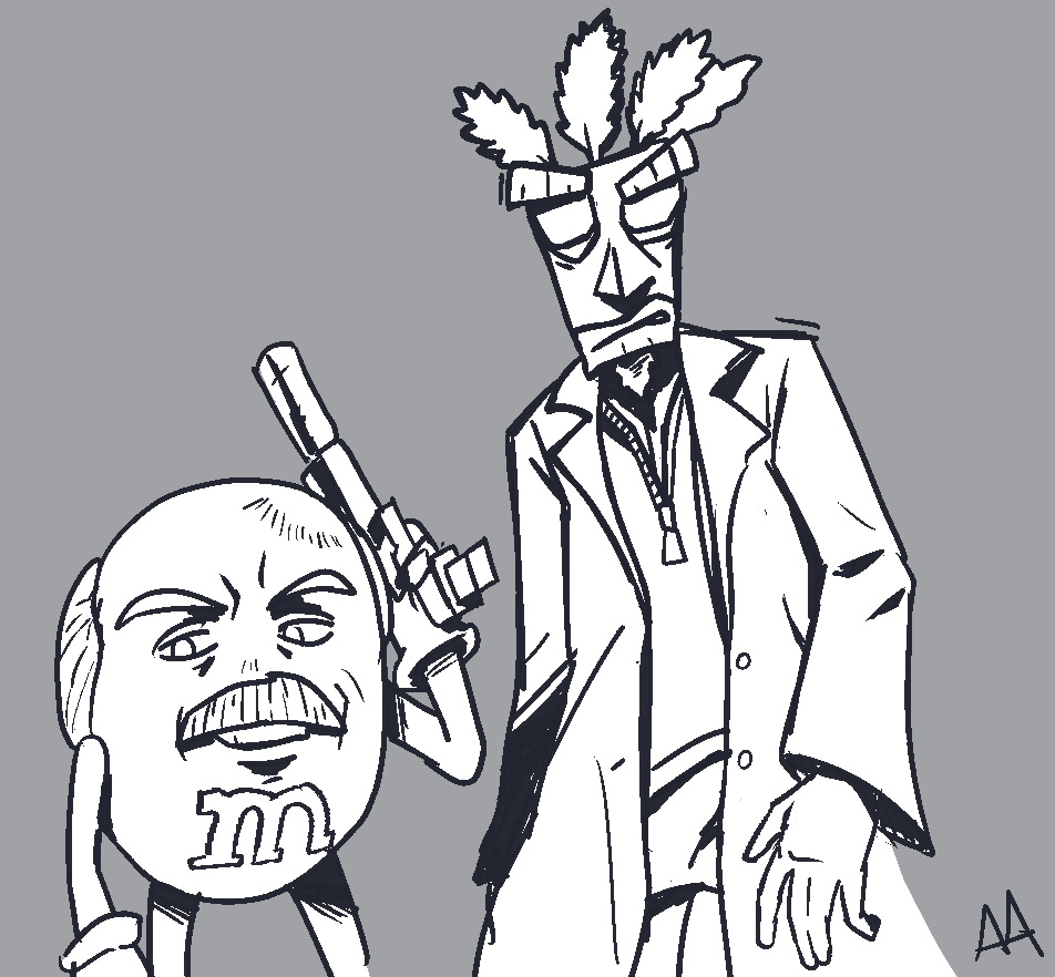 AnroidArt's tweet image. Two of the most jobless characters in fiction #Baku @Sethical_