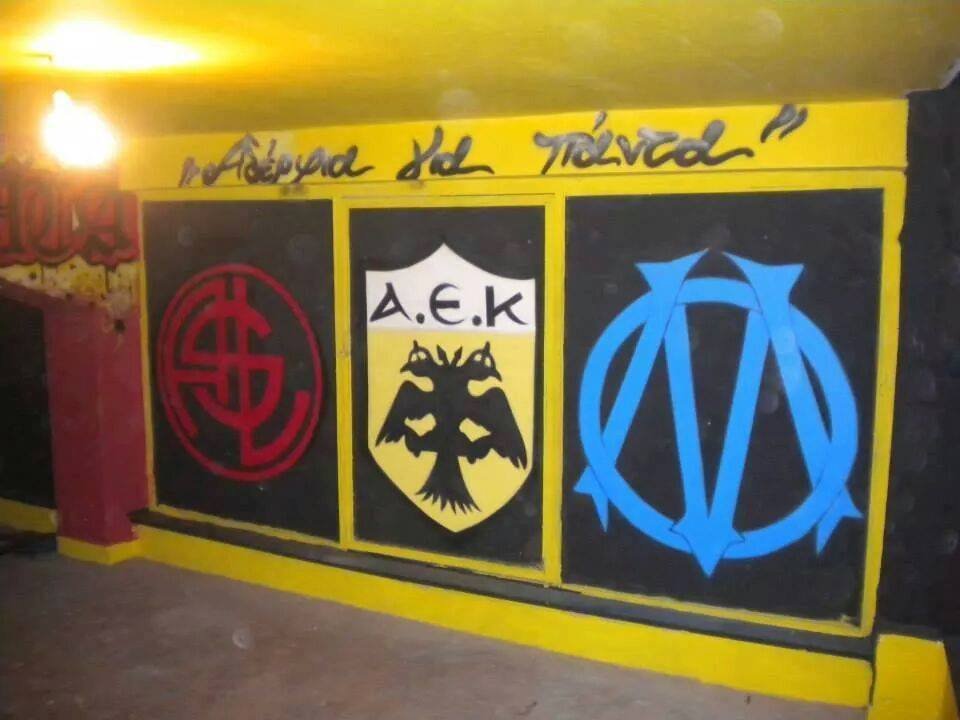 ultras_antifaa's tweet photo. PHOTO | Antifa Friendship: Livorno &amp; AEK &amp; Marseille https://t.co/SruUjYyS39