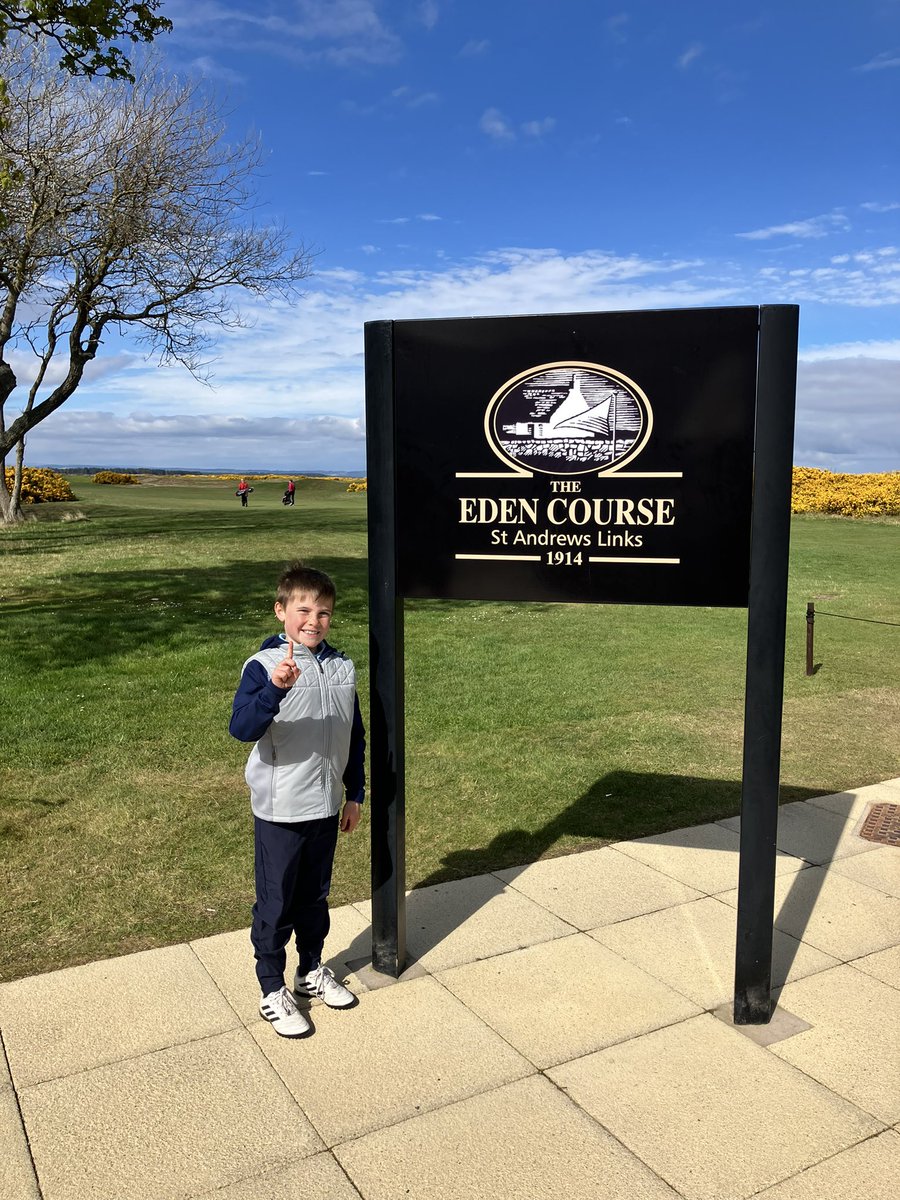 What a day <a href="/TheHomeofGolf/">St Andrews Links</a>  on the Eden ⛳️ 
Sharing memories with the boy that will last a lifetime ❤️
Long range Chip and Pitch on same hole highlight reel stuff 🤜🤛
#beatdownthelast #littlelefty