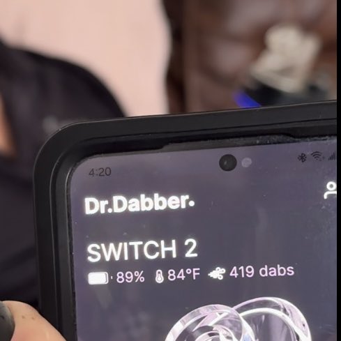 joordyn's tweet image. 420th dab on the @DrDabber switch 2 at 4:20 on 4/20
