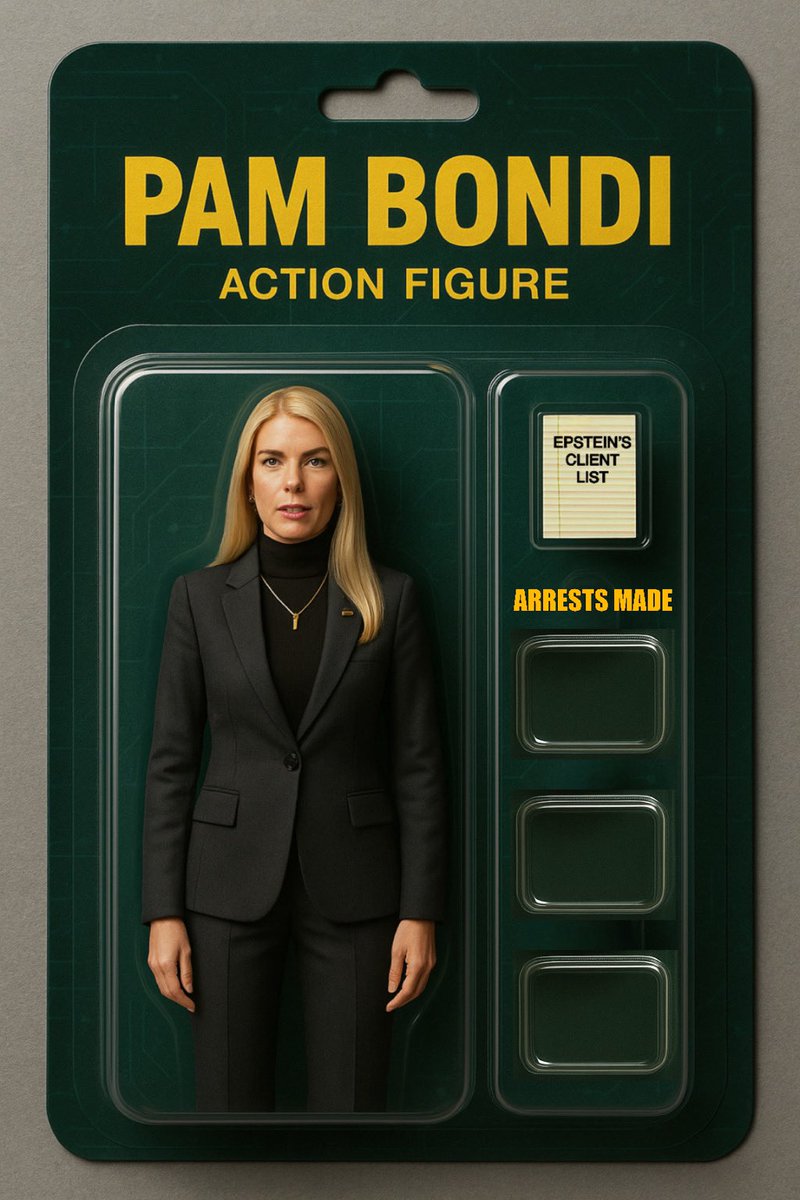 alifarhat79's tweet image. PAM BONDI ACTION FIGURE