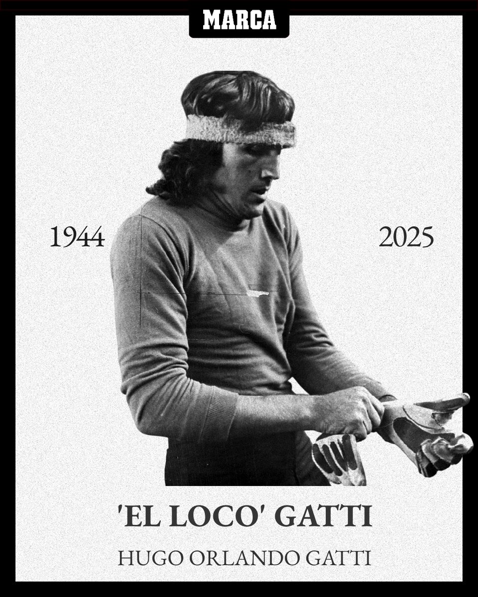 📣 Adiós al Loco Gatti 🧤

Ha fallecido Hugo Gatti, leyenda del fútbol argentino. Ícono bajo los tres palos, pionero, rebelde y eterno. Su estilo marcó una era y su locura fue puro corazón.

Hasta siempre, Loco. El fútbol te lleva en la memoria. 💙⚽🇦🇷