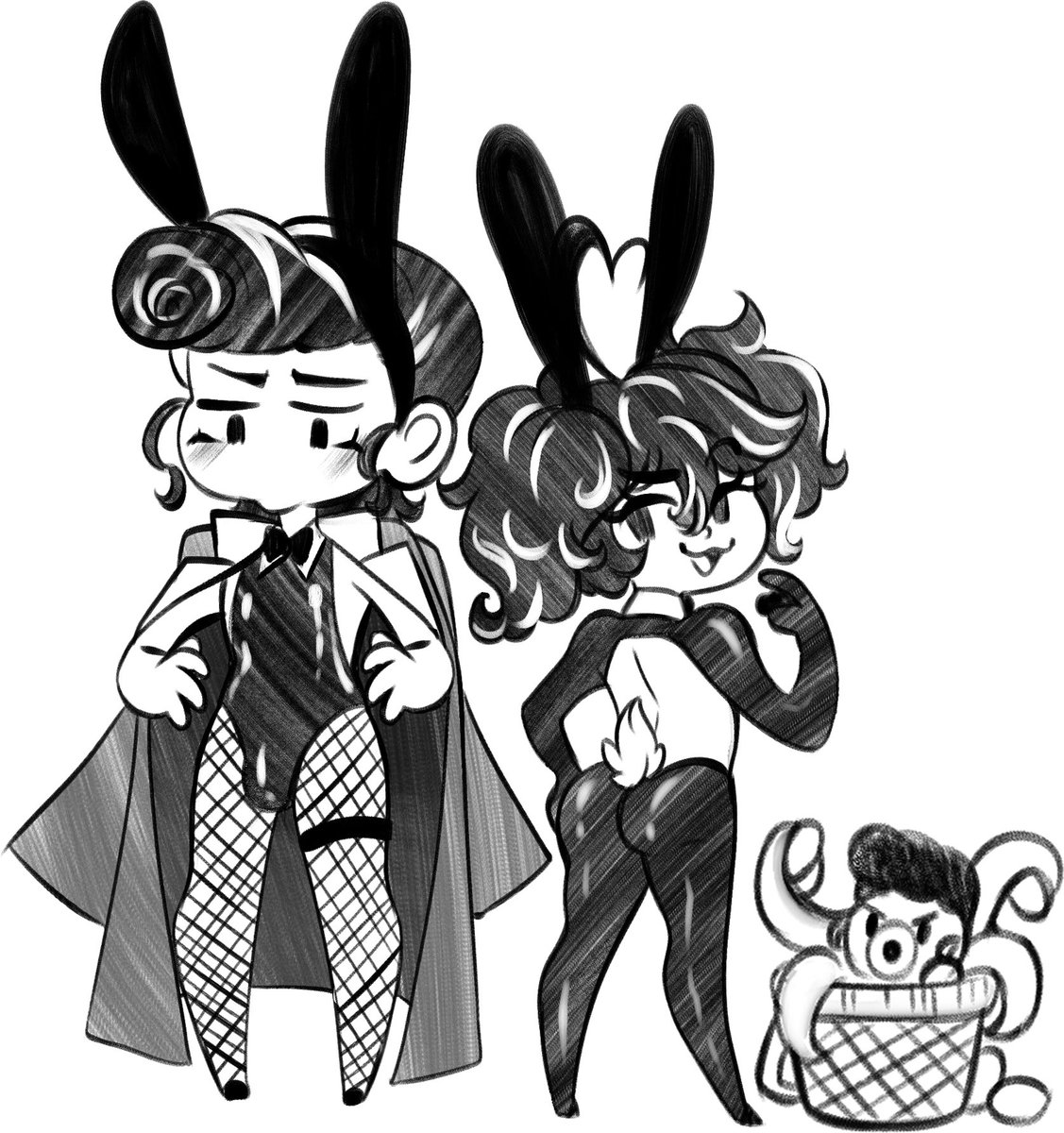 LouZarrVT's tweet photo. 🐰Bunny Suits🐰

🎨: @Ink_MoonArts 

Lou and Luci saw everyone dressed up and wanted to join in on the fun… Though there might have been a few wardrobe issues 🥕🥕 https://t.co/mh211PlEFD