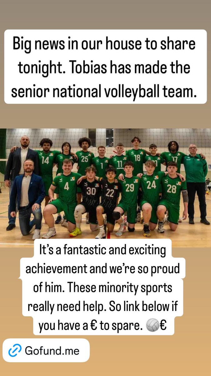If you have a spare euro please help our minority sports. gofund.me/356fea0f not everything is rugby or gaa and we shouldn’t want that way!