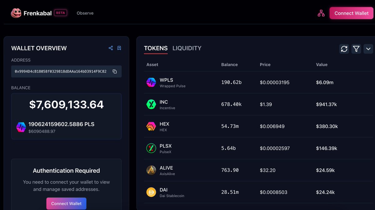 HB100x's tweet image. New portfolio/wallet tracker on #PulseChain
frenkabal.com
try it out
$PLS $PLSX $INC $HEX