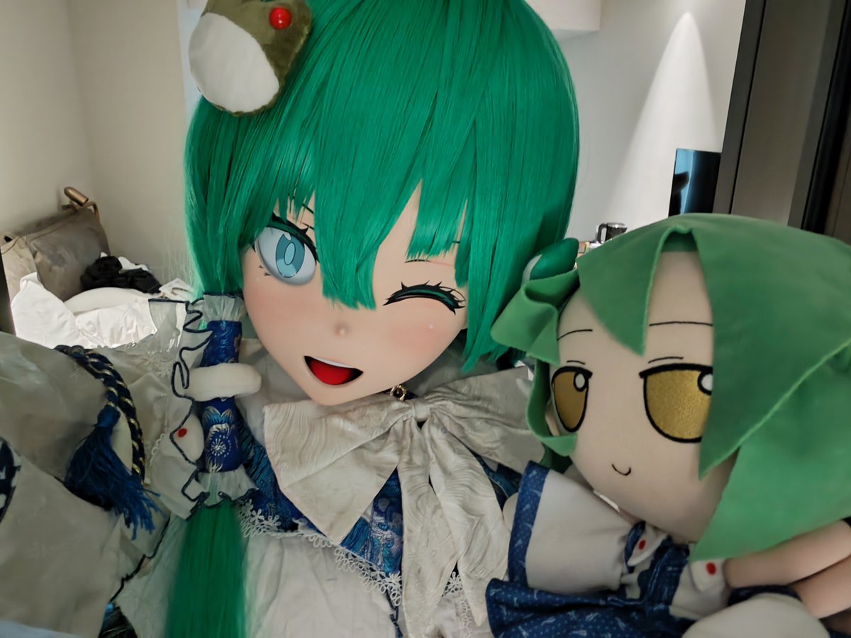 東方Project #KochiyaSanae #着ぐるみと #東風谷早苗 #kigurumi 🐸 an 🐸