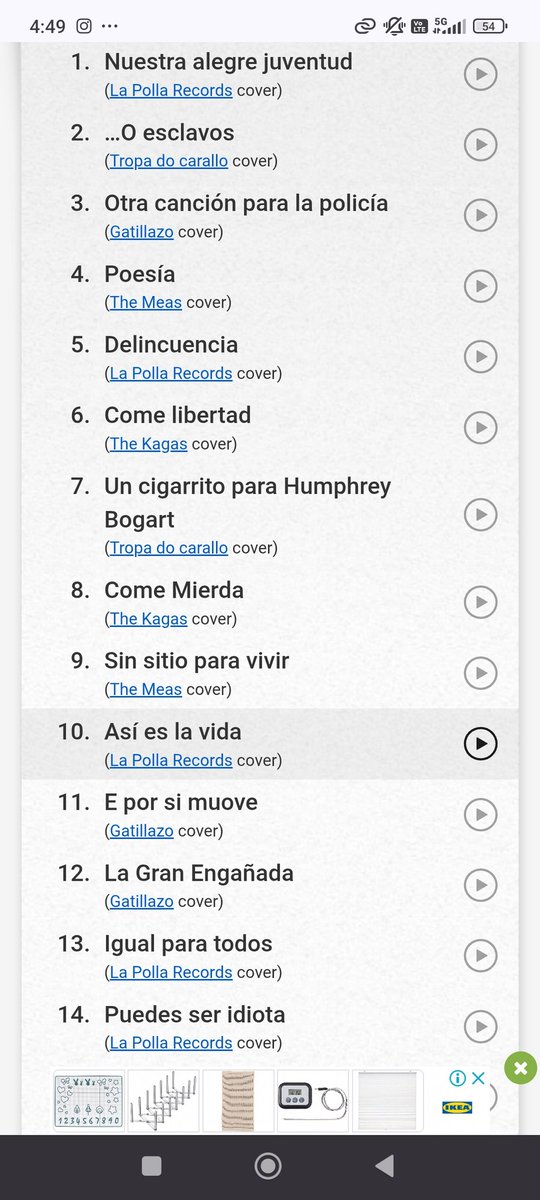 ColSonoro's tweet photo. Lista de canciones que tocó #EvaristoPáramos ayer en su primer concierto en Santiago de Chile en el marco de su gira sudamericana 🤟🏼🎵
Un total de 42 canciones de sus proyectos #LaPollaRecords #Gatillazo #TheMeas #TheCagas y #TropaDoCarallo fueron interpretadas. https://t.co/6d3BawC3Yl