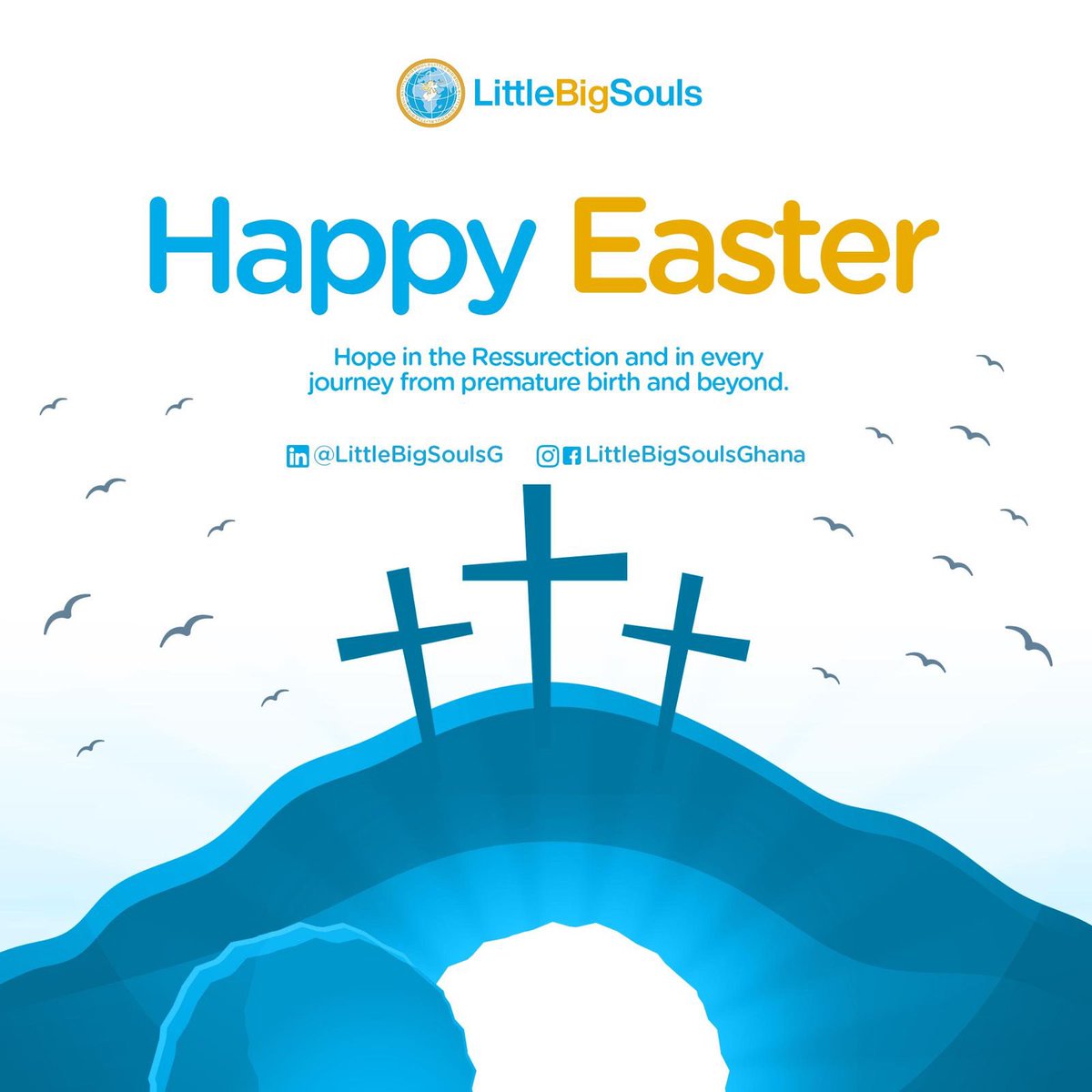 Hope in the Resurrection, and in every journey from premature birth and beyond.
Easter, reminds us of the power of hope, the kind that rose from the grave, and the kind that rises in every NICU as precious tiny hearts fight to live.
#HappyEaster #PreemieHope #LittleBigSoulsGhana