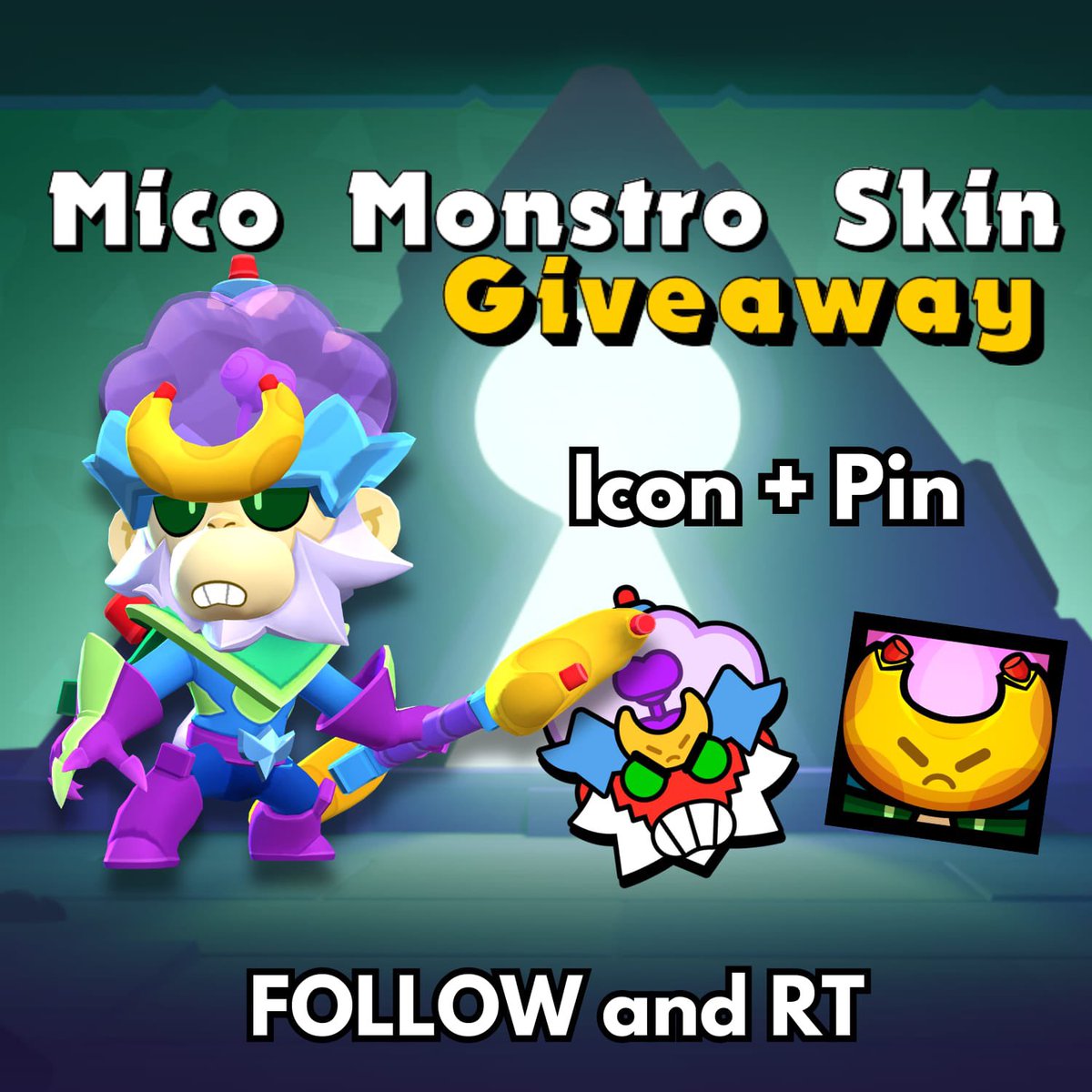 🐵 2× Mico Monstro Skin Giveaway 🐵

To enter:

✔︎ Follow <a href="/DeleckBS_/">ISG Deleck</a>
✔︎ Like ❤️ &amp; Repost ♻️

Good Luck everyone 🔥✨

#MonstroMicoGiveaway #BrawlTalk #BrawlStars