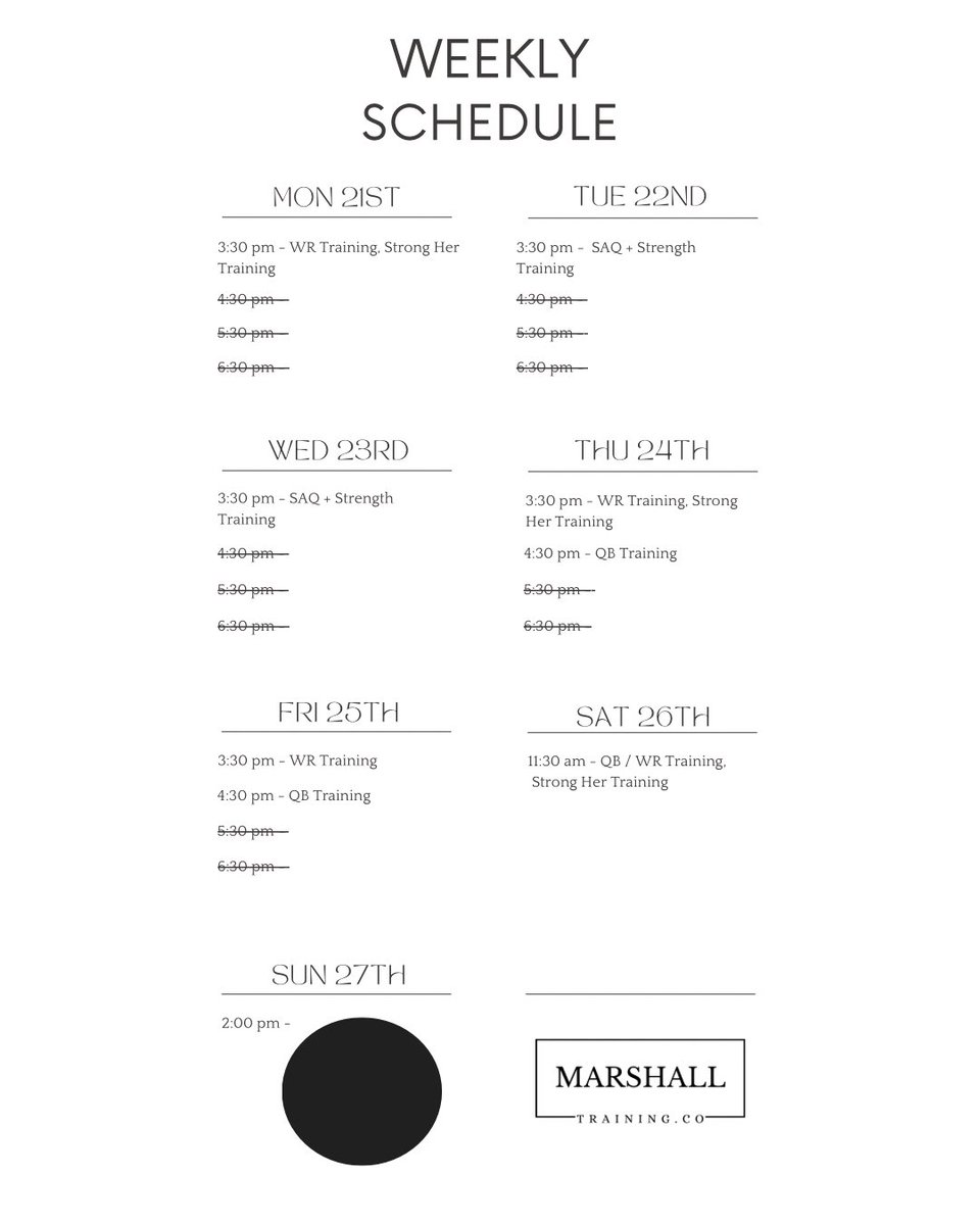 ❕❕TRAINING OPPORTUNITIES ⤵️

marshalltrainingco.as.me