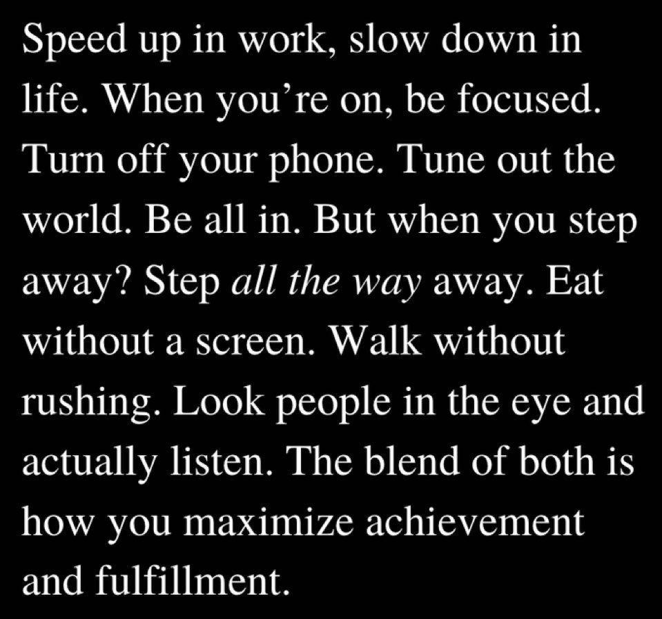 Jayyanginspires's tweet image. Speed up in work, slow down in life.