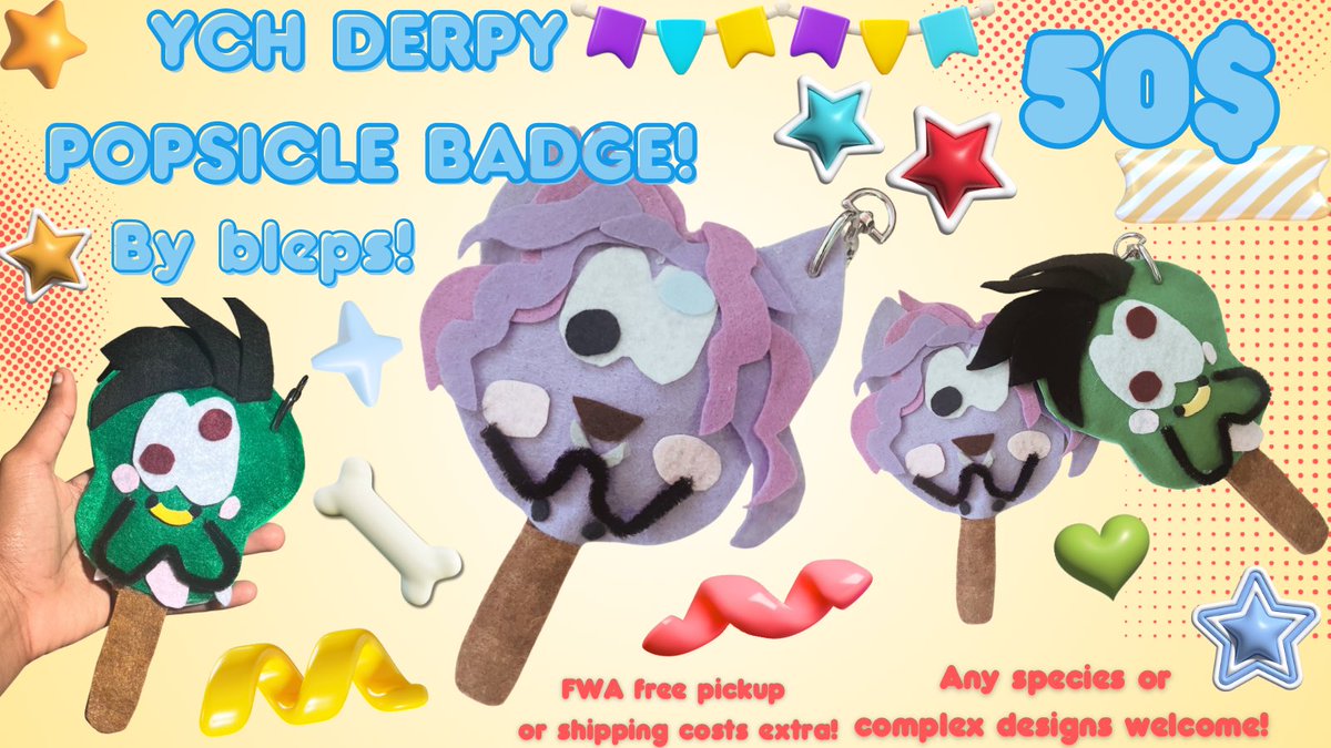 Behold! Back by popular demand &amp; just in time for fwa, 
Popsicle badges but 2.0 ver!!
Dm me 2 claim!!