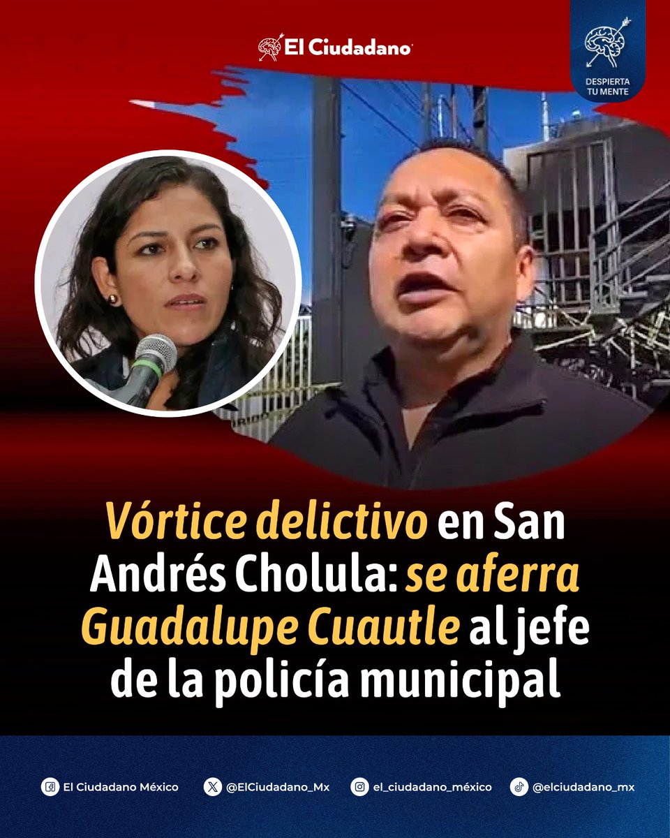 ElCiudadano_Mx's tweet image. 🚨 Pese a que los casos de inseguridad y violencia en el municipio de San Andrés Cholula van en ascenso, la alcaldesa @LupitaCuautleT no tiene planes de remover a Luis Flores Fierros de la Secretaría de Seguridad Pública y Protección Ciudadana (#SSPPC). 🚔

📈 En el primer…
