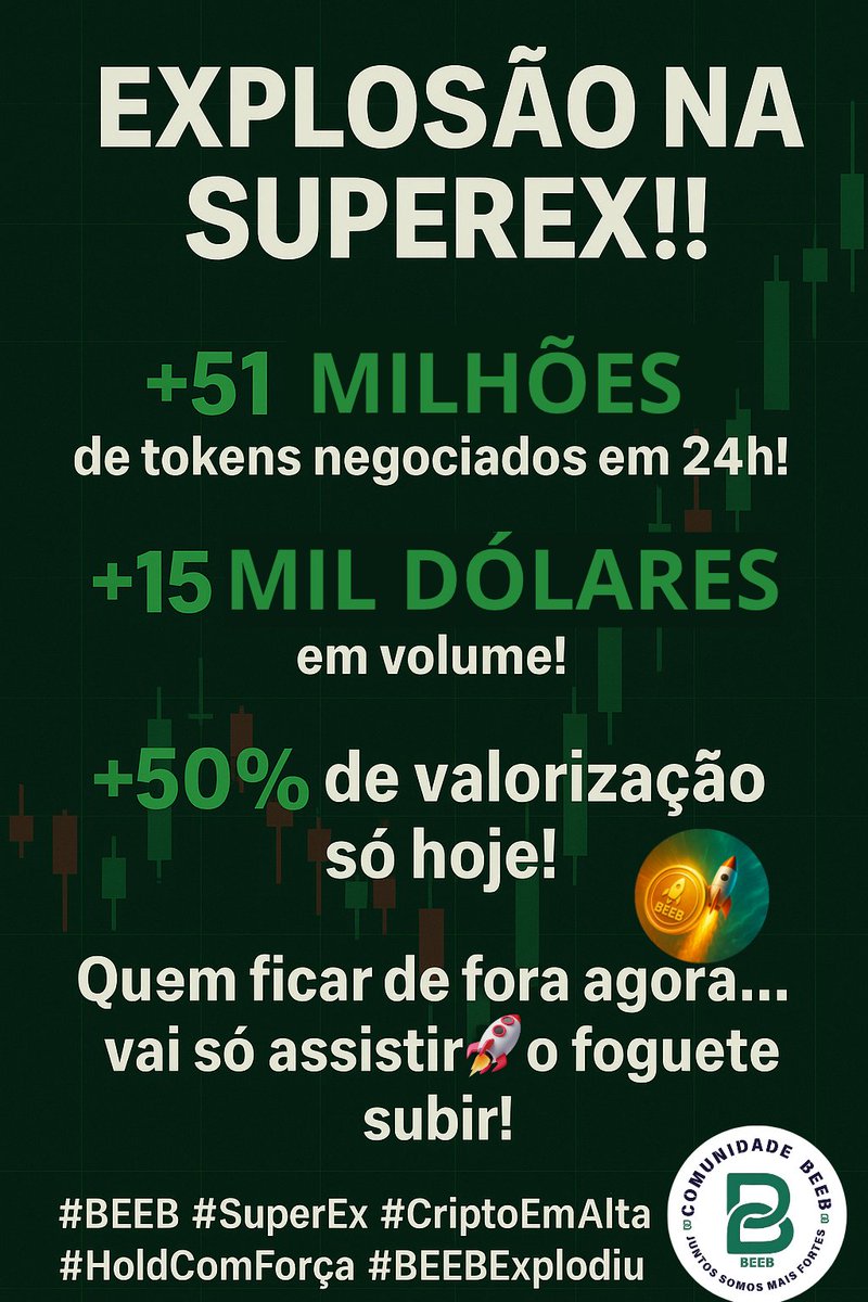 comunidadebeeb's tweet photo. #BEEB #TOKENBEEB #COMUNIDADEBEEBOFC #Crypto #superex https://t.co/JgLAvkB7Xj