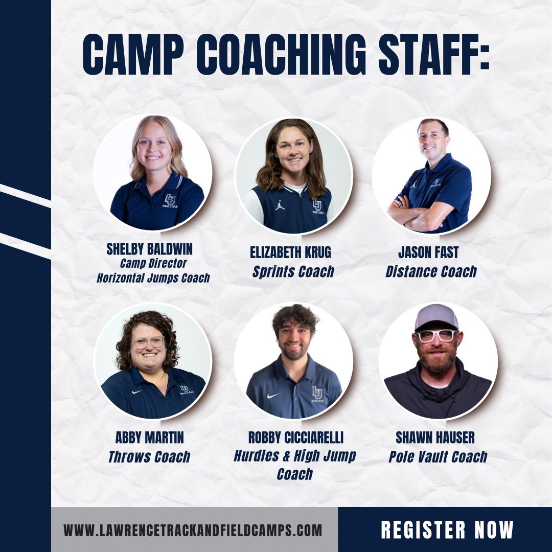ARE YOU LOOKING FOR A SUMMER CAMP!? ☀️😎
Well, DON’T wait!! Spots are OPEN for Lawrence University Novice &amp; Skilled Vikings Track &amp; Field Summer Camps 2025!!!

Click the link in our bio for pricing and to register 📩

#LUXCTFVikings | #SummerTrackCamp